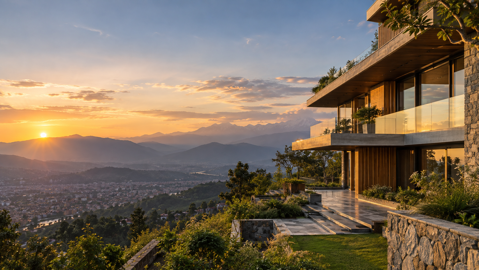 Modern building in Nepal